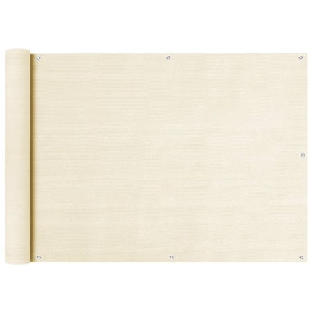 Écran de balcon Crème 75x400 cm PEHD  558155558155