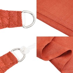 Voile d'ombrage 160 g/m² triangulaire terre cuite 4x4x5,8m PEHD 558169558169
