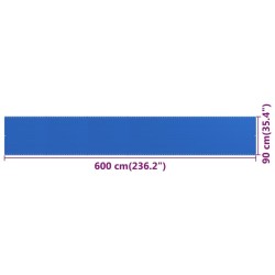 Écran de balcon Bleu 90x600 cm PEHD 558171558171