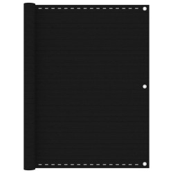 Écran de balcon Noir 120x600 cm PEHD 558173558173