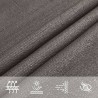 Voile d'ombrage 160 g/m² Anthracite 6x6x6 m PEHD 558180558180