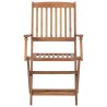 Chaises pliables d'extérieur et coussins lot de 8 Bois d'acacia 558185558185