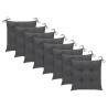 Chaises pliables d'extérieur et coussins lot de 8 Bois d'acacia 558188558188