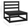 Salon de jardin 8 pcs noir bois de pin massif 558194558194