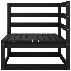Salon de jardin 8 pcs noir bois de pin massif 558200558200