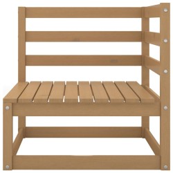 Salon de jardin 6 pcs marron miel bois de pin massif 558203558203