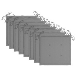 Chaises pliables d'extérieur et coussins lot de 8 Bois d'acacia 558209558209