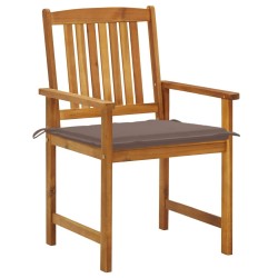 Chaises de jardin avec coussins lot de 6 Bois d'acacia massif 558212558212