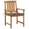 Chaises de jardin avec coussins lot de 6 Bois d'acacia massif 558212558212