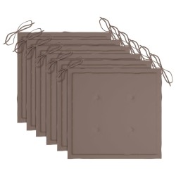 Chaises de jardin avec coussins lot de 6 Bois d'acacia massif 558212558212