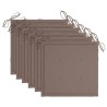 Chaises de jardin avec coussins lot de 6 Bois d'acacia massif 558212558212