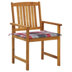 Chaises de jardin avec coussins lot de 6 Bois d'acacia massif 558214558214