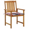 Chaises de jardin avec coussins lot de 6 Bois d'acacia massif 558214558214