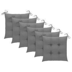 Chaises de jardin avec coussins lot de 6 Bois d'acacia massif 558215558215