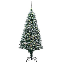 Arbre de Noël artificiel avec LED/boules pommes de pin 210cm 558218558218