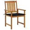Chaises de jardin avec coussins lot de 6 Bois d'acacia massif 558219558219
