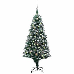 Arbre de Noël artificiel avec LED/boules pommes de pin 180cm 558220558220