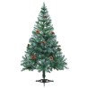 Arbre de Noël givré pré-éclairé et boules pommes de pin 150 cm 558223558223