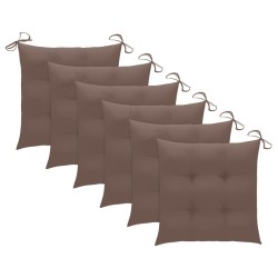 Chaises de jardin avec coussins lot de 6 Bois d'acacia massif 558226558226