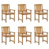 Chaises de jardin avec coussins lot de 6 Bois d'acacia massif 558228558228