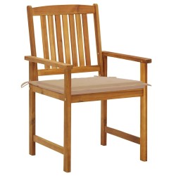 Chaises de jardin avec coussins lot de 6 Bois d'acacia massif 558228558228