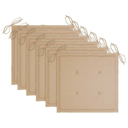 Chaises de jardin avec coussins lot de 6 Bois d'acacia massif 558228558228