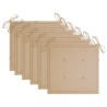 Chaises de jardin avec coussins lot de 6 Bois d'acacia massif 558228558228