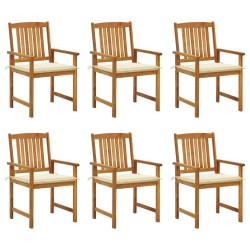 Chaises de jardin avec coussins lot de 6 Bois d'acacia massif 558229558229