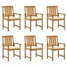 Chaises de jardin avec coussins lot de 6 Bois d'acacia massif 558229558229
