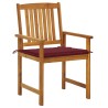 Chaises de jardin avec coussins lot de 6 Bois d'acacia massif 558234558234