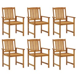 Chaises de jardin avec coussins lot de 6 Bois d'acacia massif 558234558234