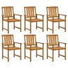 Chaises de jardin avec coussins lot de 6 Bois d'acacia massif 558235558235