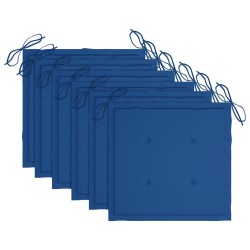 Chaises de jardin avec coussins lot de 6 Bois d'acacia massif 558235558235