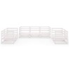 Salon de jardin 7 pcs Blanc Bois de pin massif 558241558241