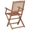 Chaises pliables d'extérieur et coussins lot de 8 Bois d'acacia 558243558243