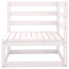 Salon de jardin 8 pcs Blanc Bois de pin massif 558259558259