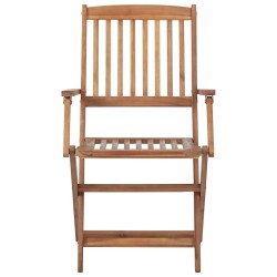 Chaises pliables de jardin lot de 8 avec coussins Bois d'acacia 558269558269
