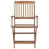 Chaises pliables de jardin lot de 8 avec coussins Bois d'acacia 558269558269