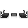 Salon de jardin 9 pcs noir bois de pin massif 558271558271