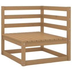 Salon de jardin 6 pcs marron miel bois de pin massif 558273558273