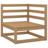 Salon de jardin 6 pcs marron miel bois de pin massif 558273558273