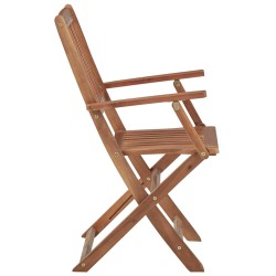 Chaises pliables de jardin lot de 6 avec coussins Bois d'acacia 558277558277