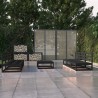 Salon de jardin 7 pcs noir bois de pin massif 558278558278