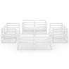 Salon de jardin 8 pcs Blanc Bois de pin massif 558280558280