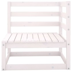 Salon de jardin 8 pcs Blanc Bois de pin massif 558280558280