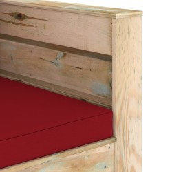 Salon de jardin 2 pcs avec coussins Bois imprégné de vert 558286558286