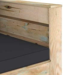 Salon de jardin 2 pcs avec coussins Bois imprégné de vert 558287558287