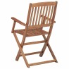 Chaises pliables d'extérieur et coussins lot de 8 Bois d'acacia 558289558289