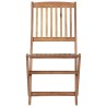 Chaises pliables de jardin lot de 8 avec coussins Bois d'acacia 558295558295