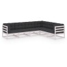 Salon de jardin 6 pcs avec coussins Bois de pin massif 558301558301